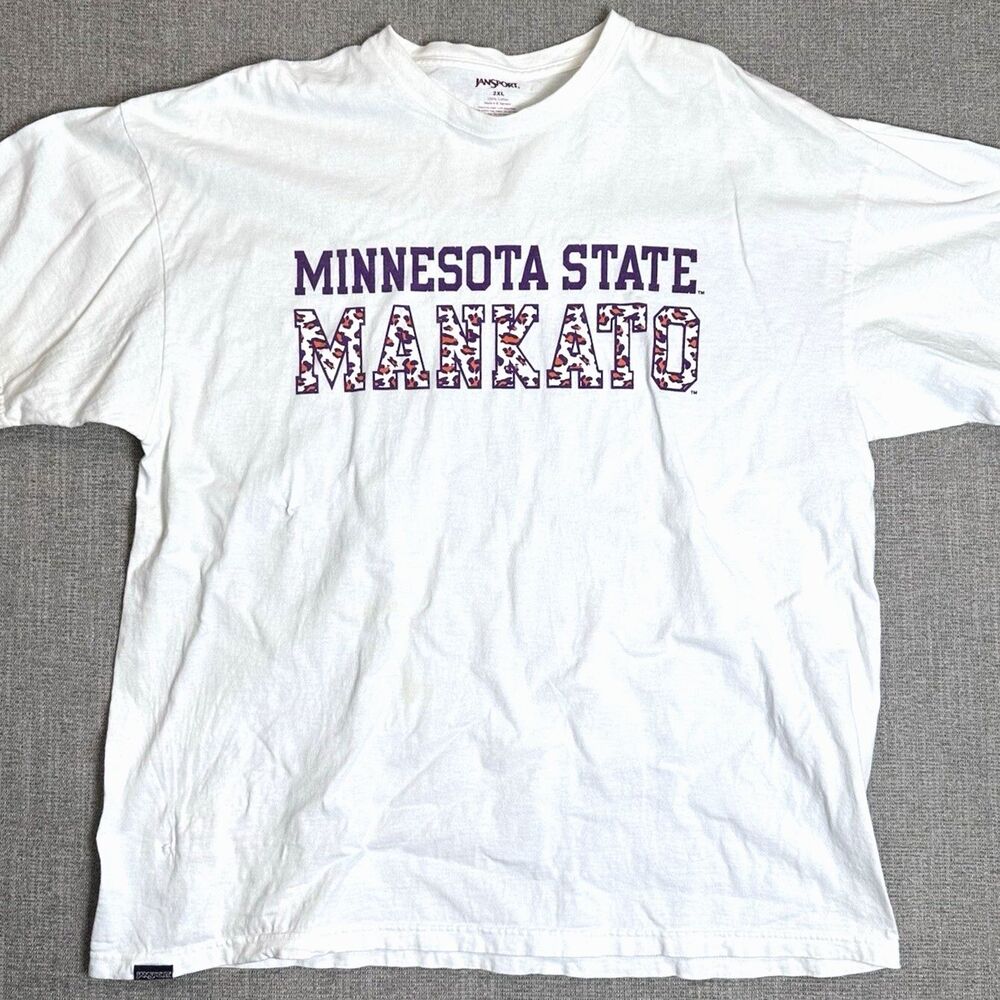JanSport Minnesota State Mankato Mavericks 2XL Pink White NCAA College T Shirt